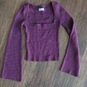 Hollister Deep Purple Ribbed Top